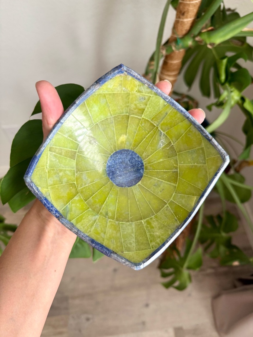 Serpentine & Lapis Lazuli bowl